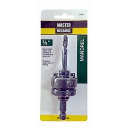 Master Mechanic, Hole Saw Mandrel, Quick Change, 3/8-In.