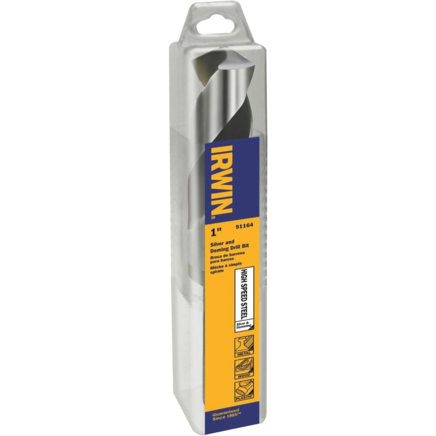 Irwin, Irwin 1 In. Black Oxide Silver & Deming Drill Bit