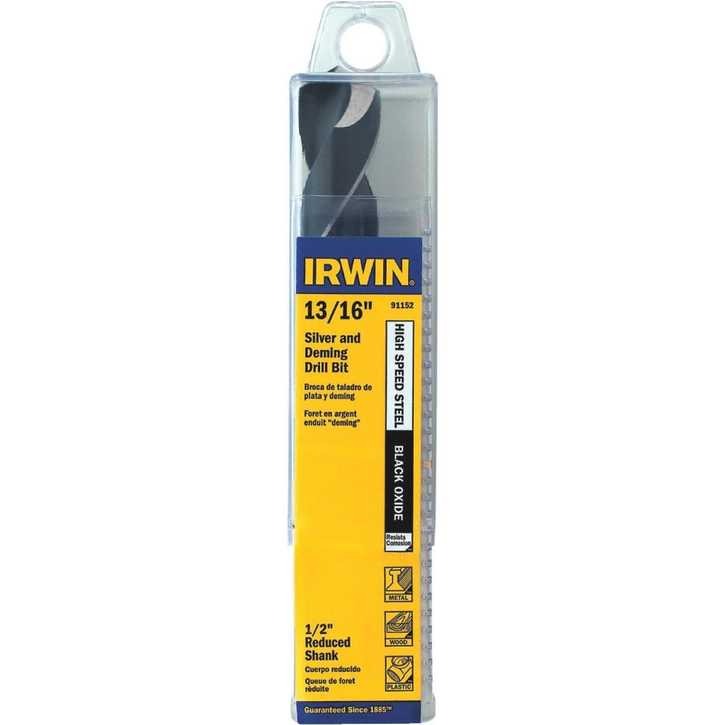 Irwin, Irwin 13/16 In. Black Oxide Silver & Deming Drill Bit