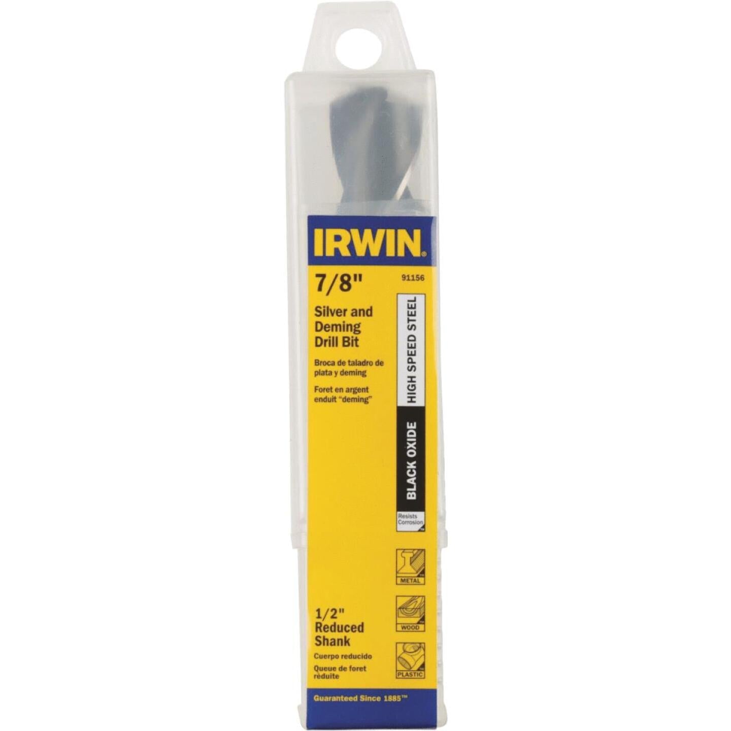 Irwin, Irwin 7/8 In. Black Oxide Silver & Deming Drill Bit