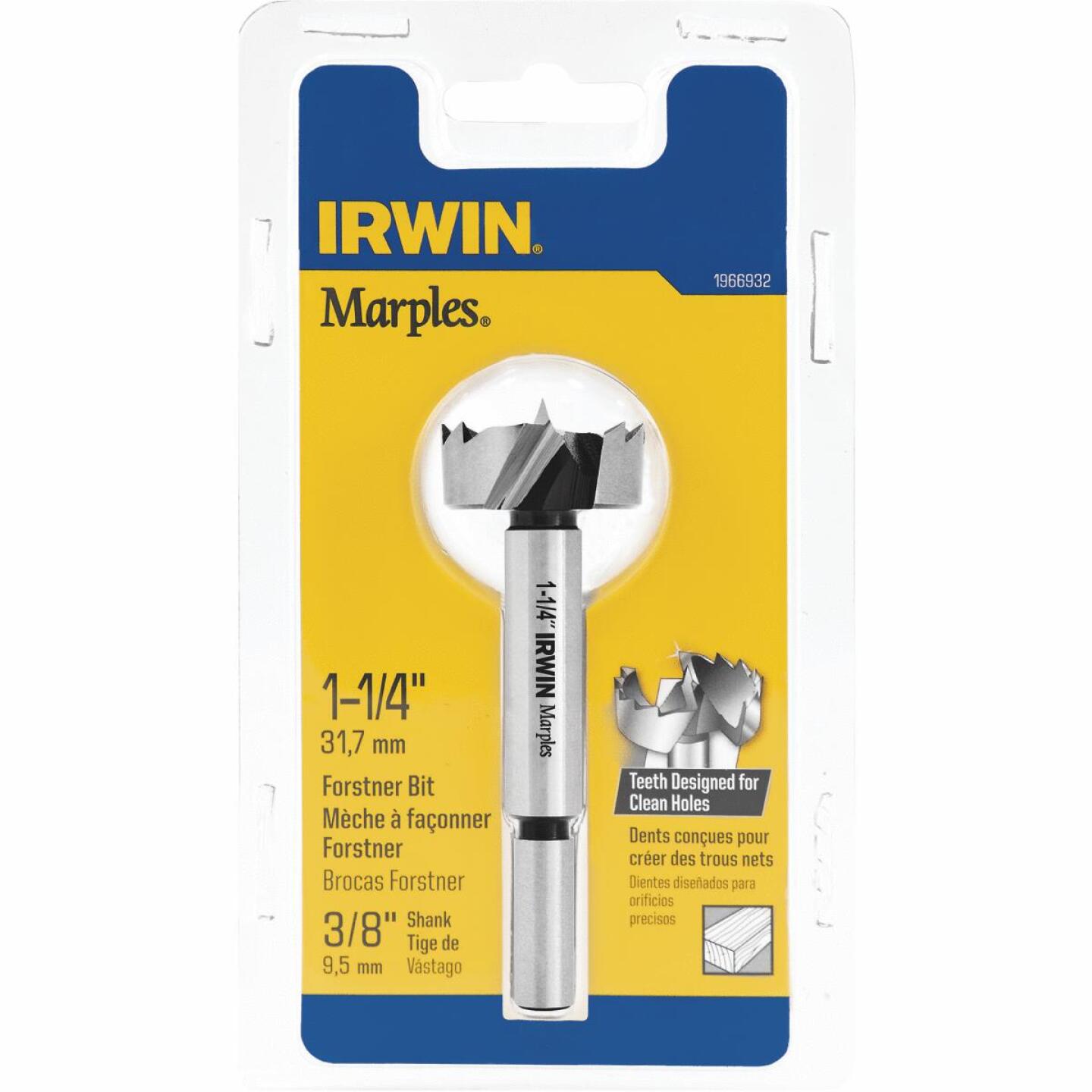 Irwin, Irwin Marples 1-1/4 In. x 3-1/2 In. Reduced Forstner Drill Bit