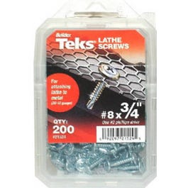 Teks, Lathe Screws, #8 x 0.75-In., 200-Ct.