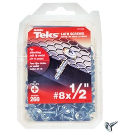 Teks, Lathe Screws, Drill Point, 1/2-In. x #8, 260-Pk.