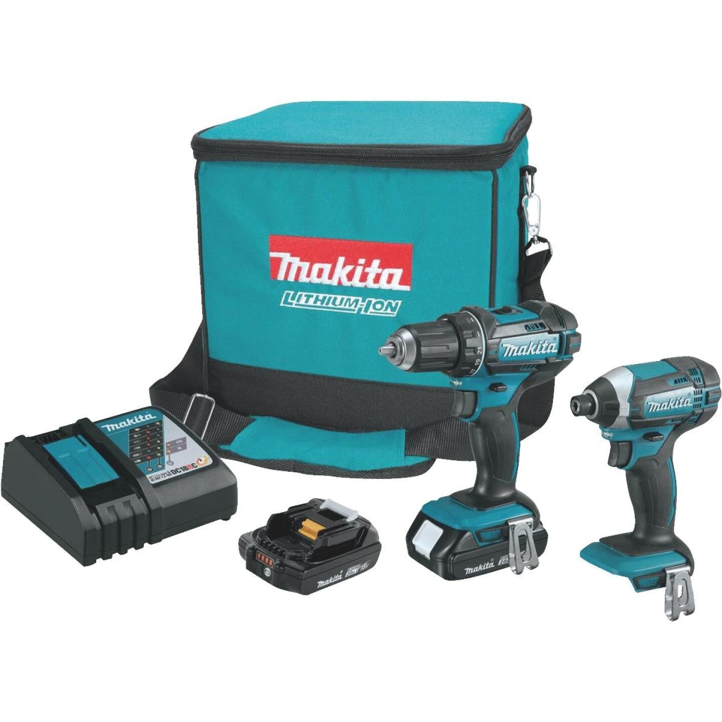 Makita, Makita 2-Tool 18V LXT Lithium-Ion Drill/Driver & Impact Driver Cordless Tool Combo Kit