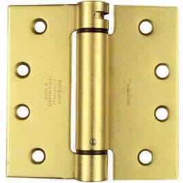 National Hardware, Mortise Spring Hinge, Brass, 4 x 4-In.