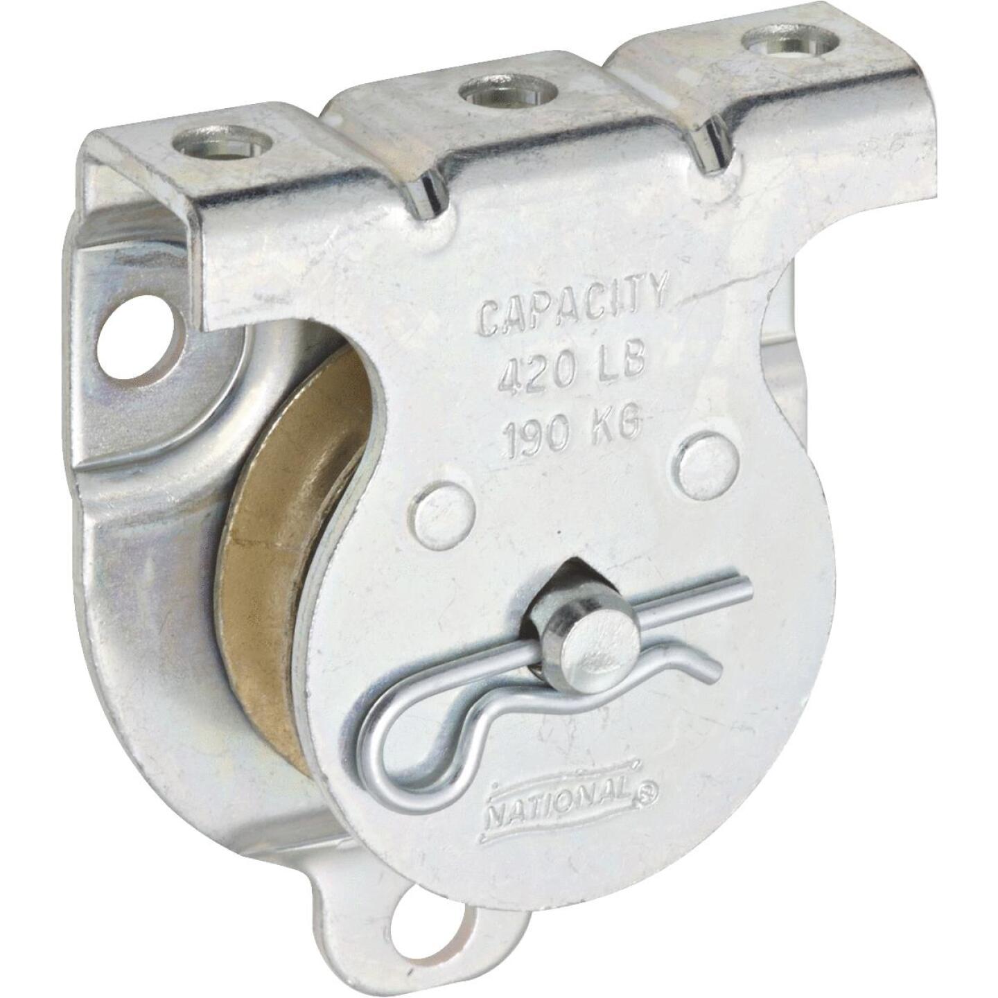 National, National 1-1/2 In. O.D. Single Wall/Ceiling Mount Rope Pulley