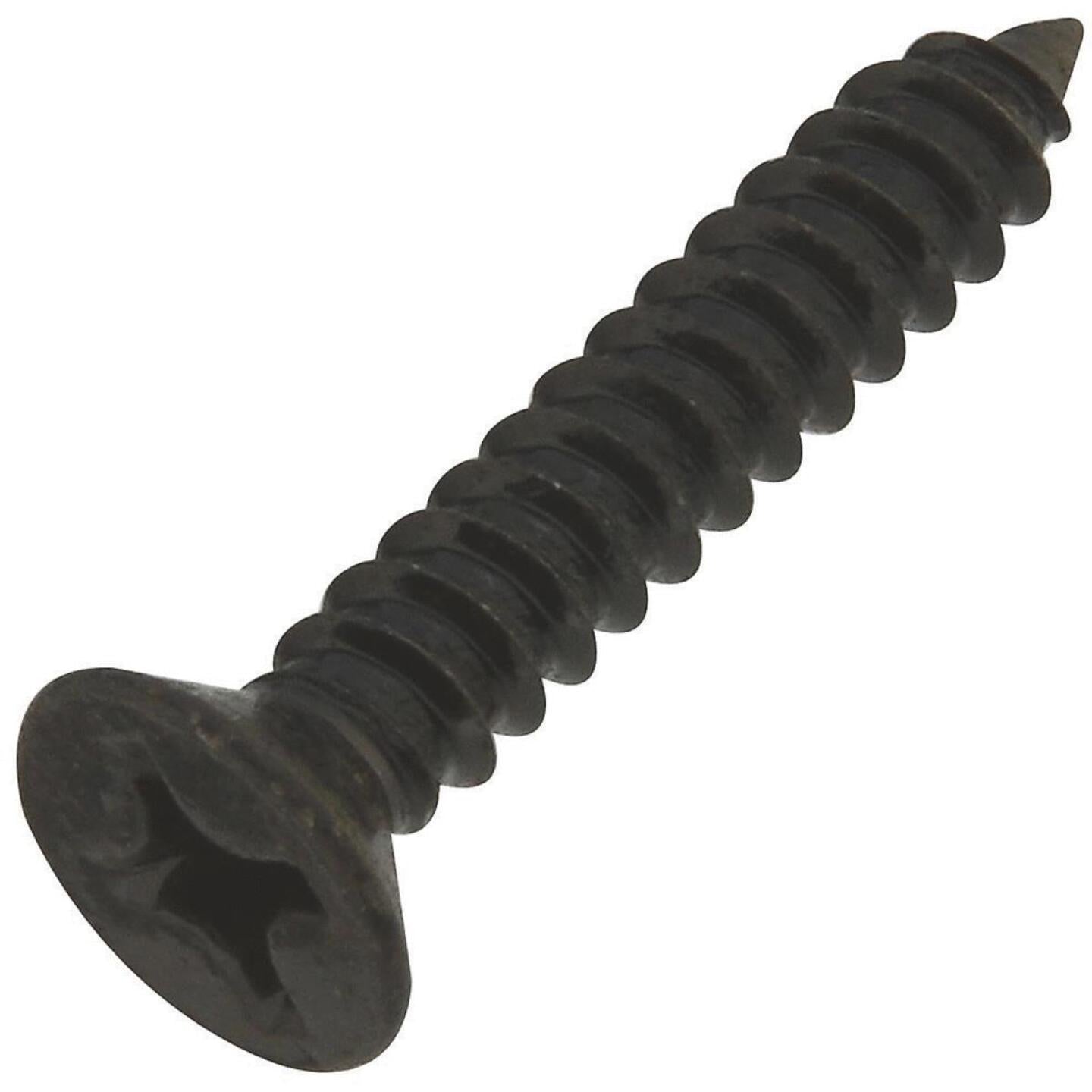 National, National #12 x 1-1/4 In. Phillips Flat Head Black Wood Screw (18 Ct.)